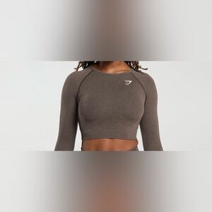Women’s vital seamless long sleeve crop top(S)